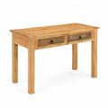 Holz Schreibtisch mit 2 Schubladen Teak 120x60x75 cm