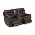 2-Sitzer Kinosofa mit Liegefunktion aus Kunstleder, Dunkelbraun